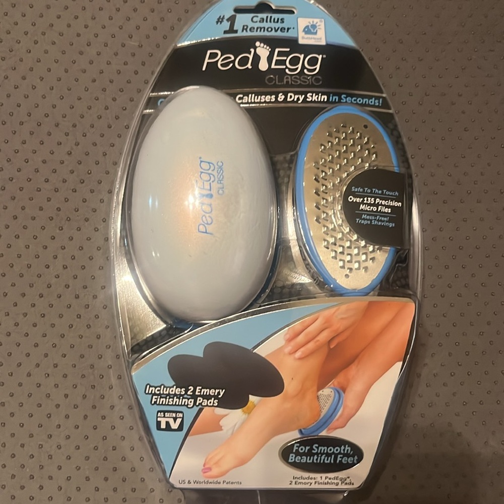 Original Ped Egg Professional The Ultimate Foot File With Finishing Pad NEW